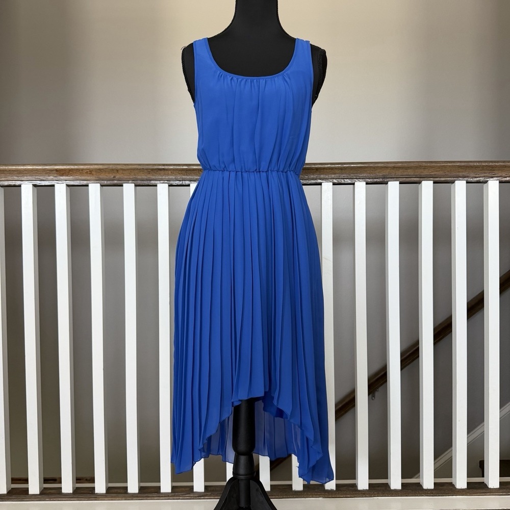 H&M Pleated Sleeveless Dress Sz 6 High Low Gothic Academia Cocktail Wedding